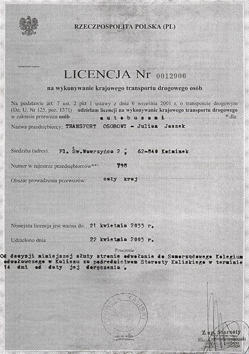 LICENCJA NR 0012906